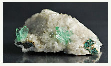 Green apophyllite crystals